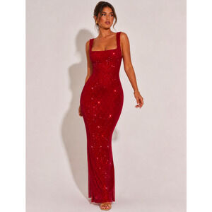 knee length dresses for ladies Cydney Beaded Maxi Dress